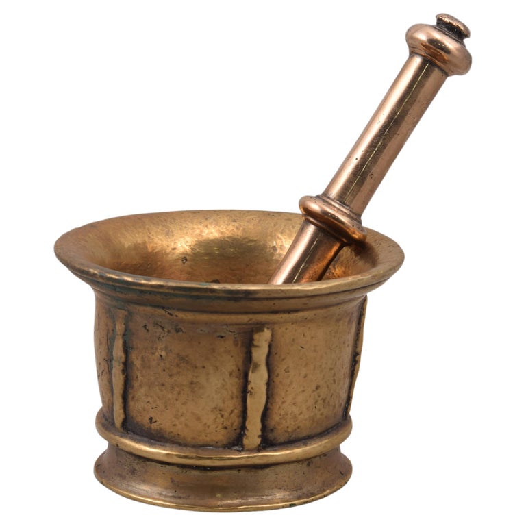 Bronze Mortar with Pestle, Spain, 17th Century For Sale