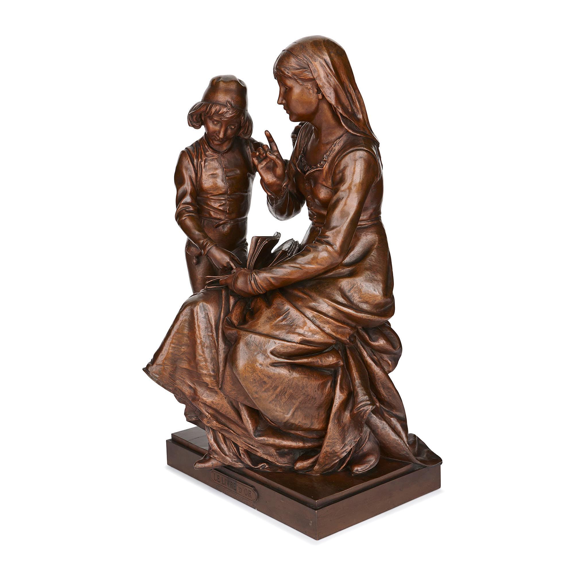 This beautiful sculpture of a mother and child was created in circa 1900 by the French sculptor, Vincent Desire Faure de Brousse. Faure de Brousse was an exceptionally talented artist who specialised in bronze, figurative sculptures, crafted in the
