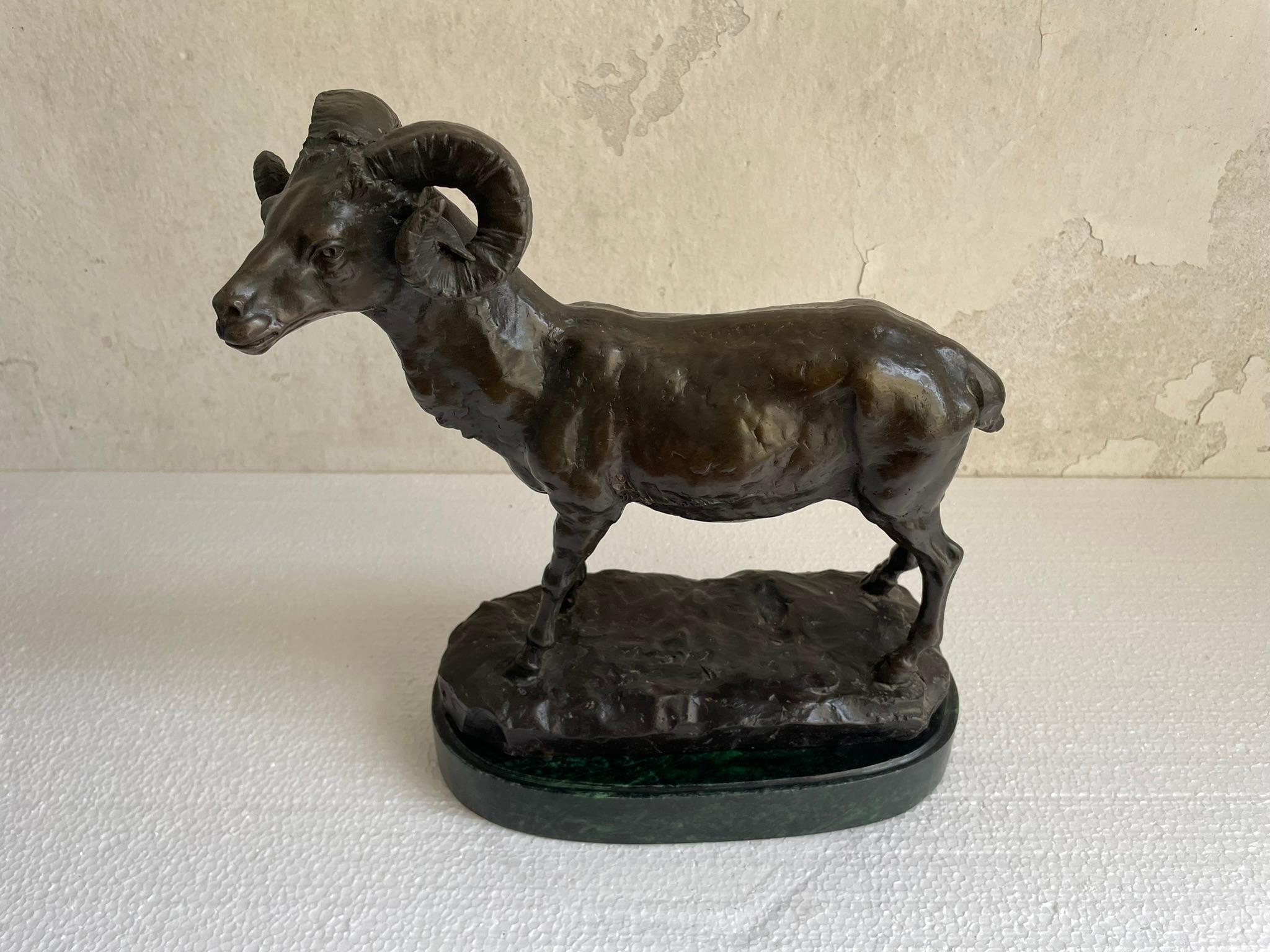 Scultura di muflone in bronzo, Italia Fine XIX secolo in vendita 2