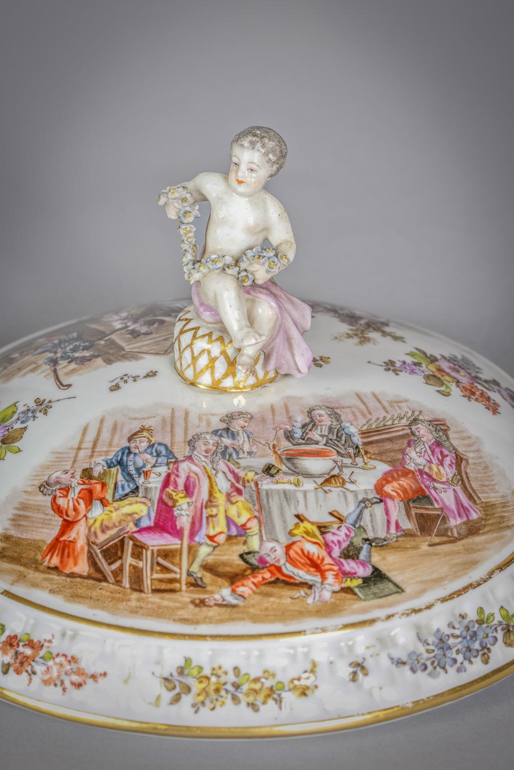 Bronze Mounted Berlin Porcelain Covered Centerpiece, circa 1875 For Sale 4