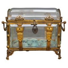 Bronze Mounted Beveled Glass Decorative Box 19th Century