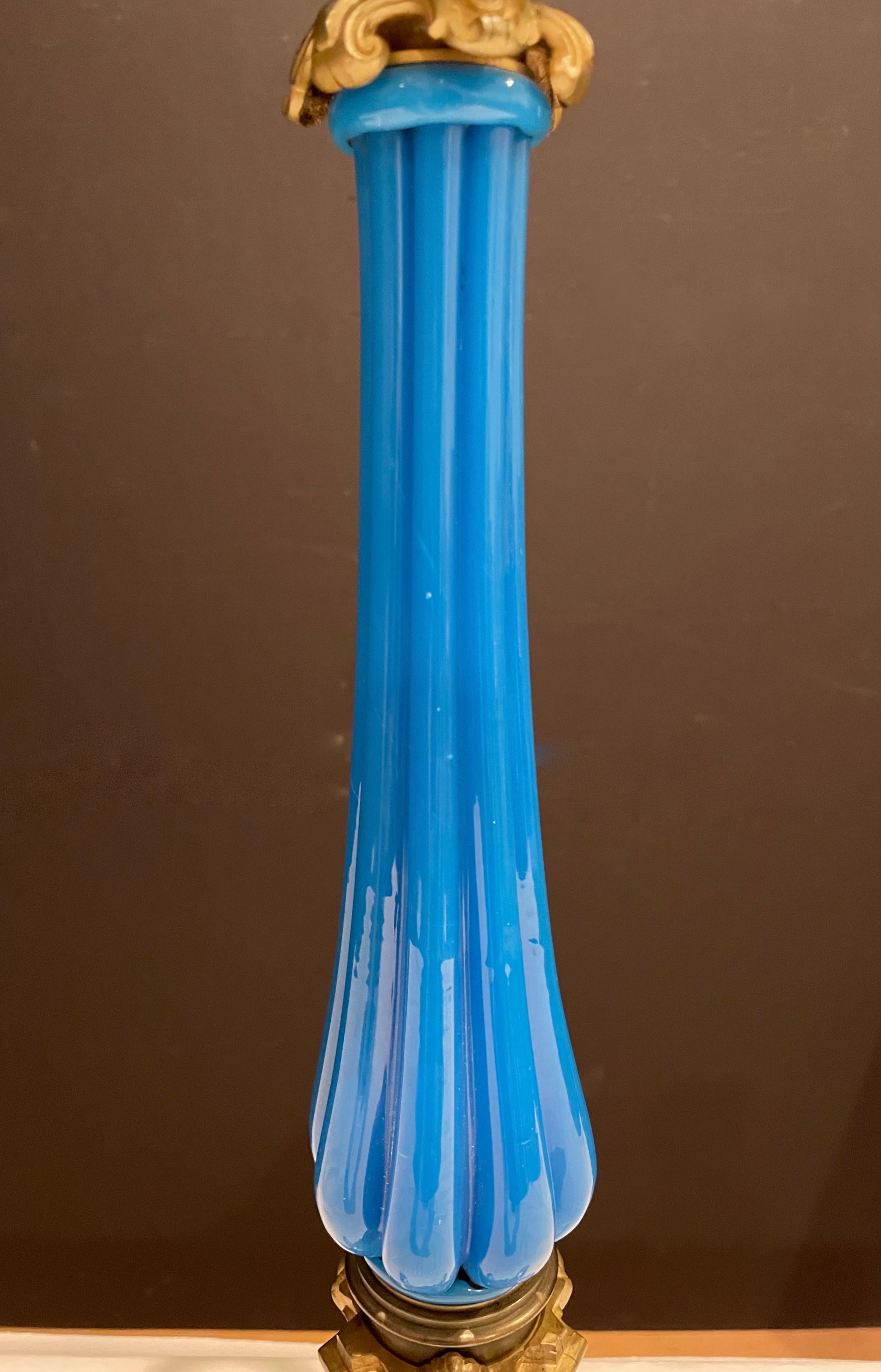 blue opaline lamp