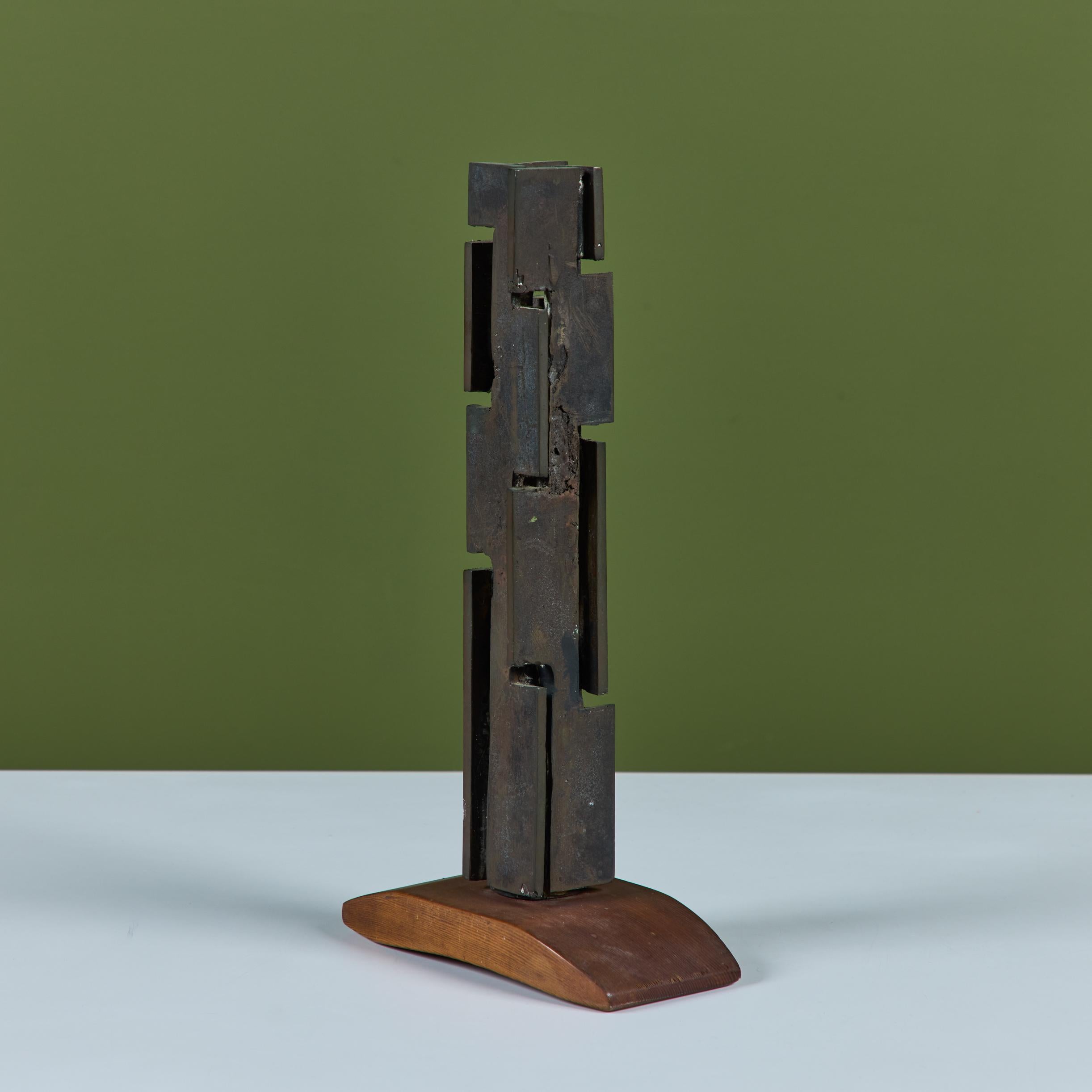 Scultura brutalista montata in bronzo in vendita 4