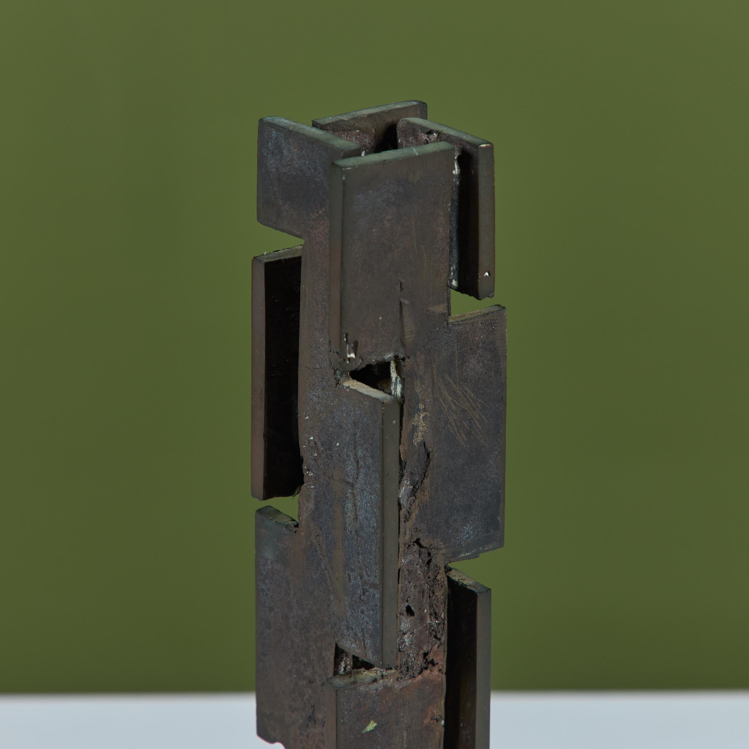 Scultura brutalista montata in bronzo in vendita 5