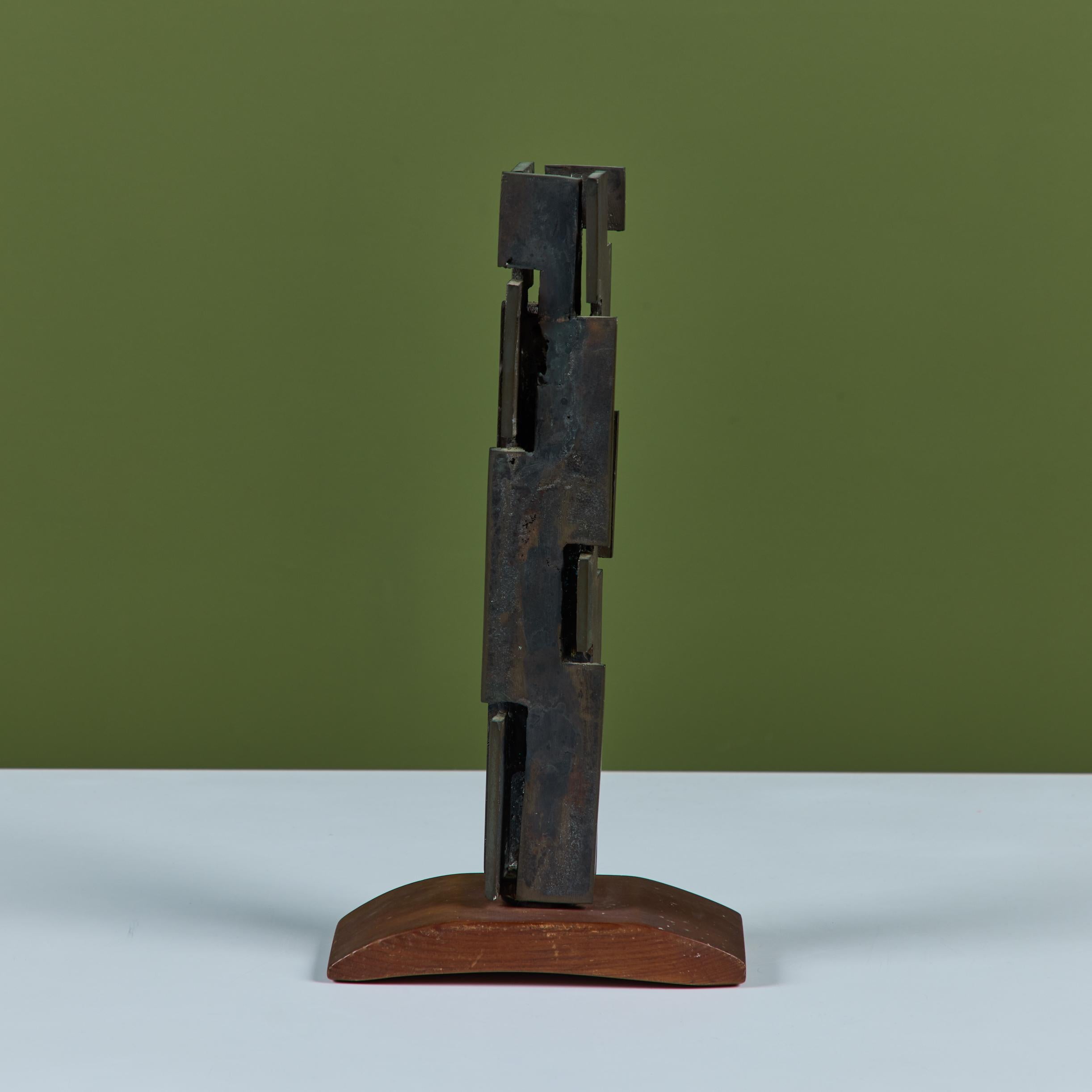 Scultura brutalista montata in bronzo in vendita 2