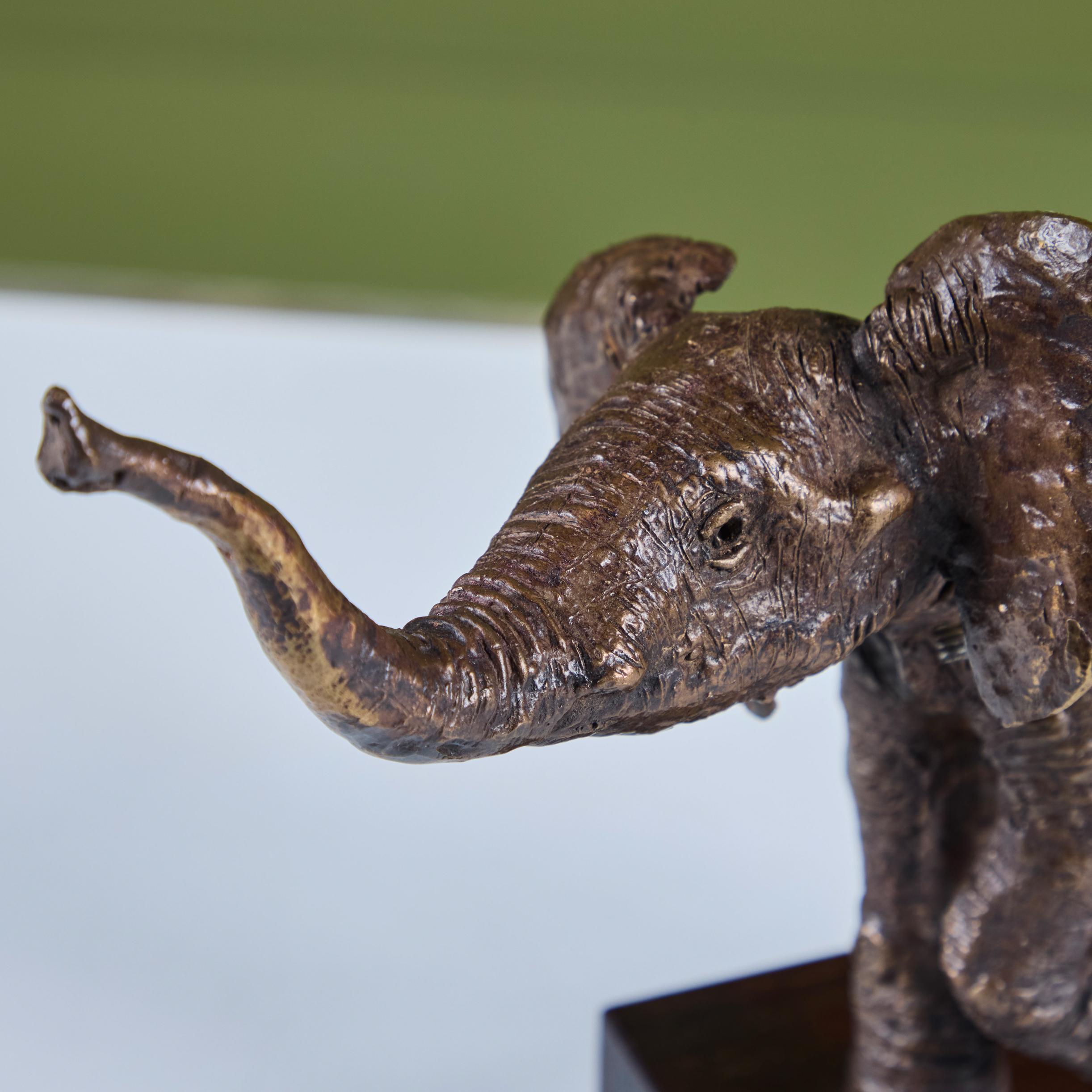 Scultura di elefante montata in bronzo in vendita 5