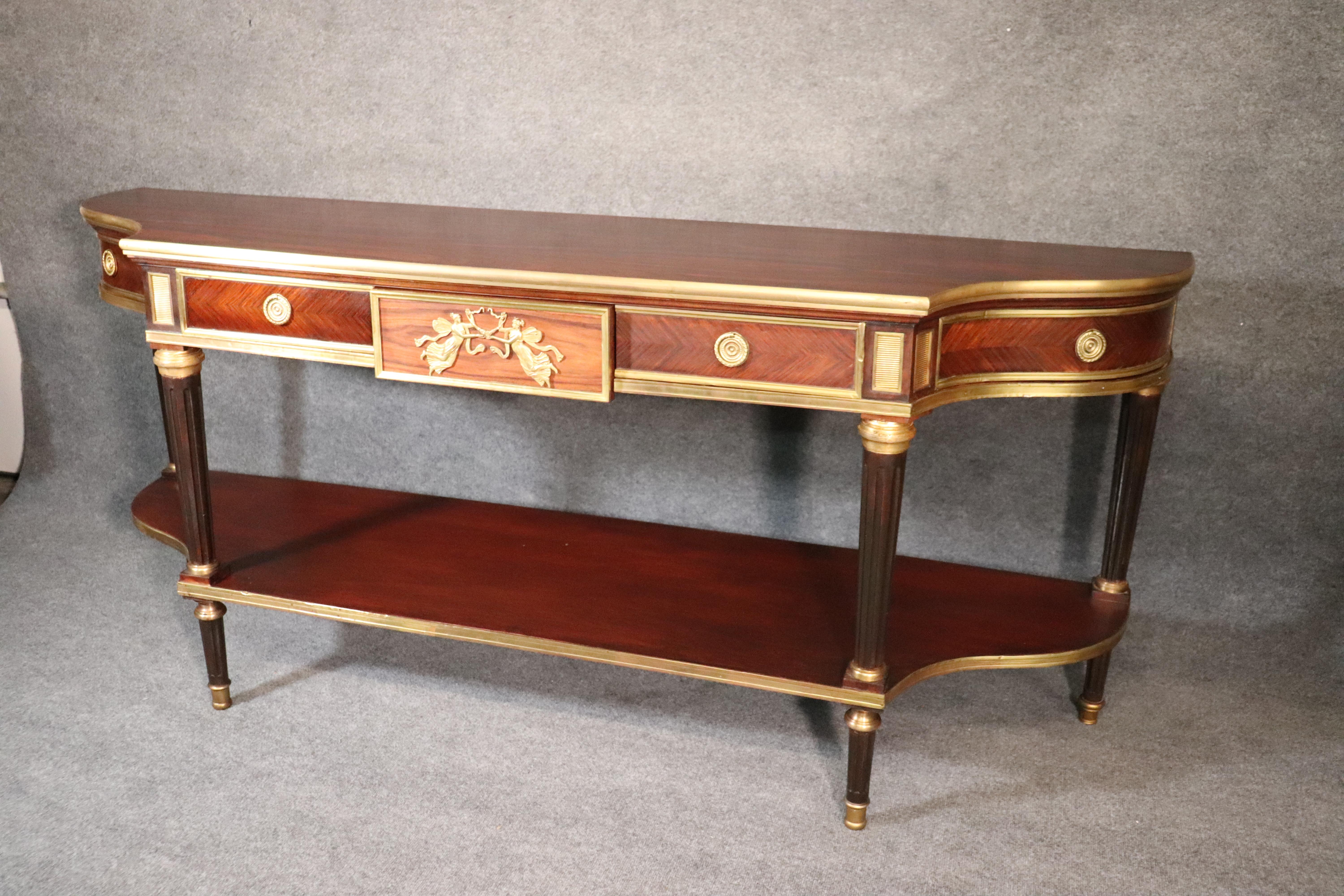 Early 20th Century Bronze Mounted French Louis XVI Rosewood Bronze Mounted Sideboard Buffet