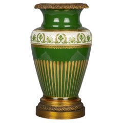 Bronze Mounted French Porcelain Limoges Vase, circa 1890
