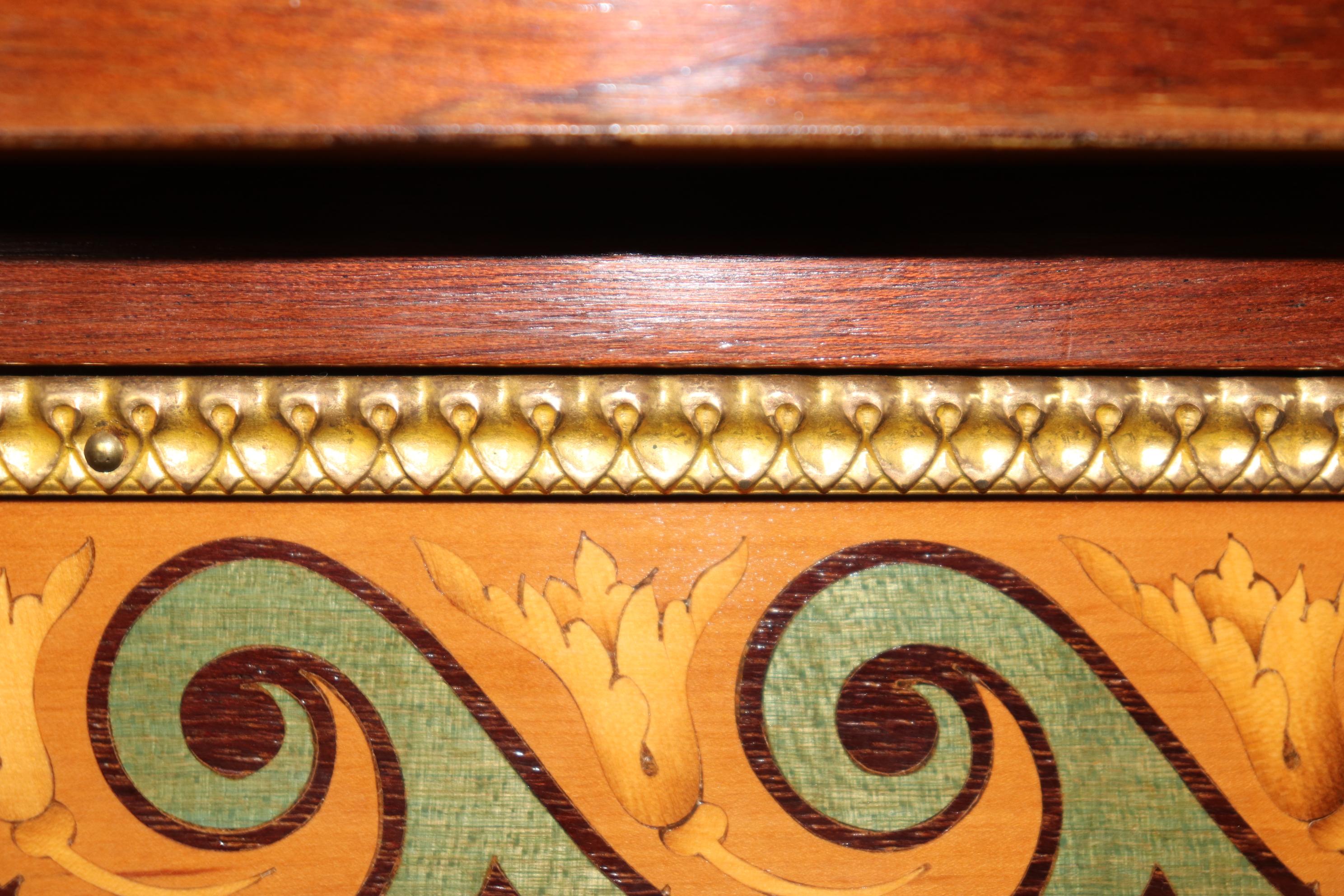 Bronze Mounted French Walnut Louis XVI Style Dining Table with 3 Leaves For Sale 12