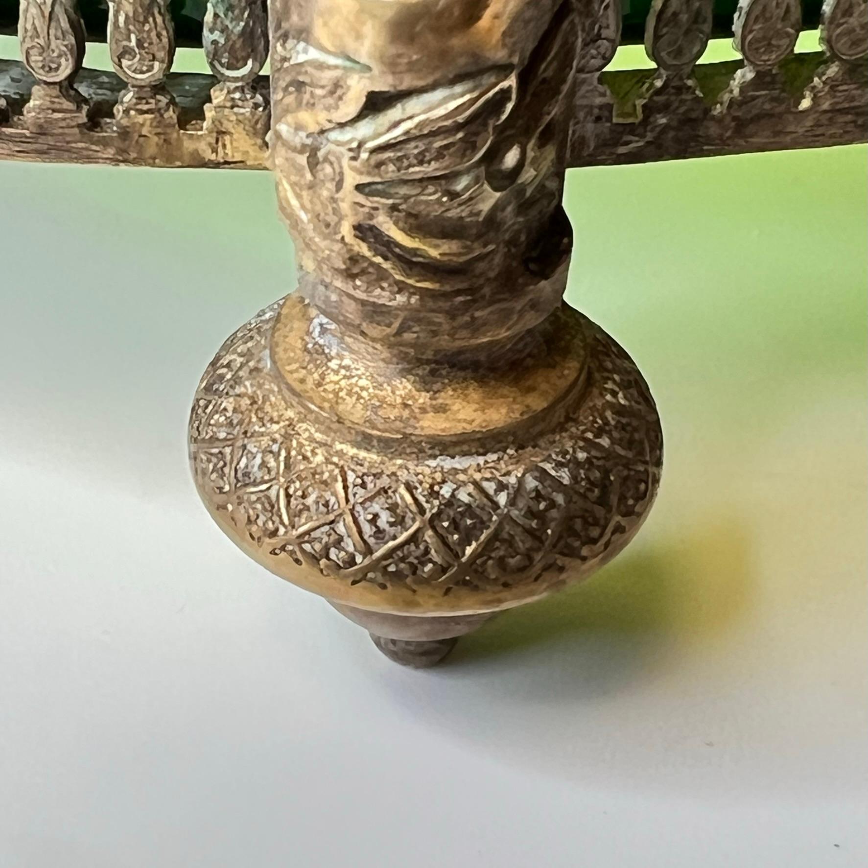 Bronze Mounted Green Glass Bowl in French Empire Style 5