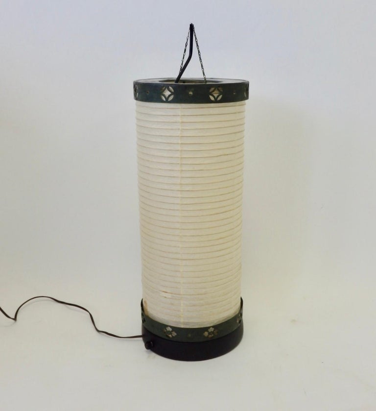 Bronze Mounted Japanese Paper Lantern Table Lamp For Sale at 1stDibs