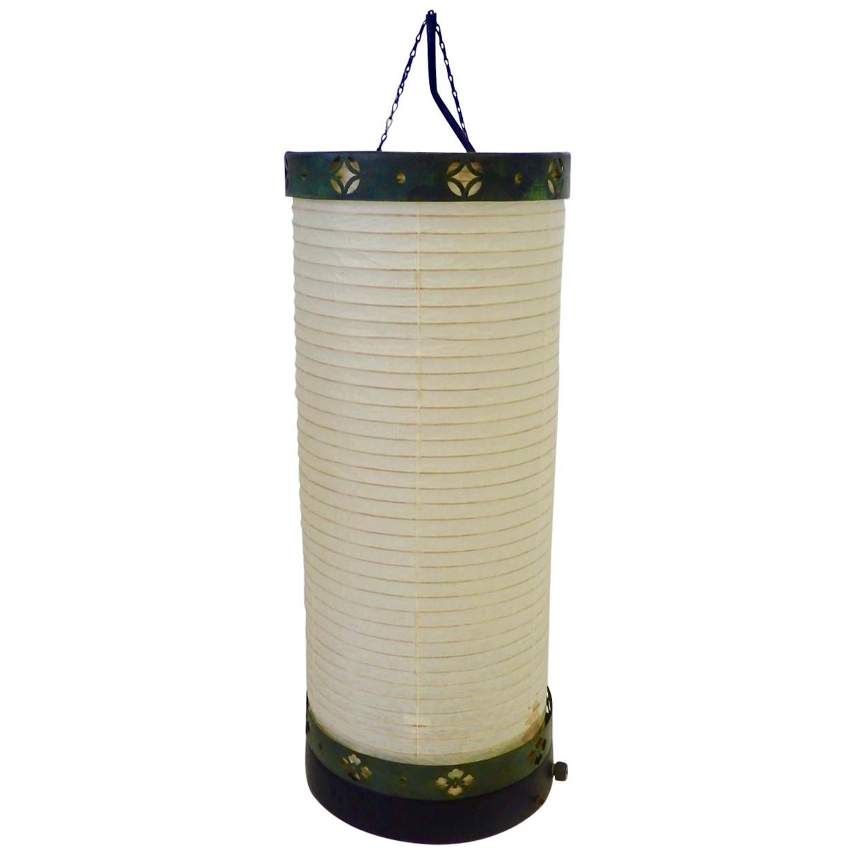 Bronze Mounted Japanese Paper Lantern Table Lamp For Sale at 1stDibs