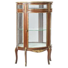 Bronze Mounted Louis XV Demilune Shape Case Cabinet