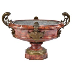 Bronze Mounted Marble Oval Centerpiece