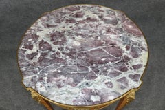 Bronze Mounted Marble Top French Louis XV Center Table Edward Millet Attributed