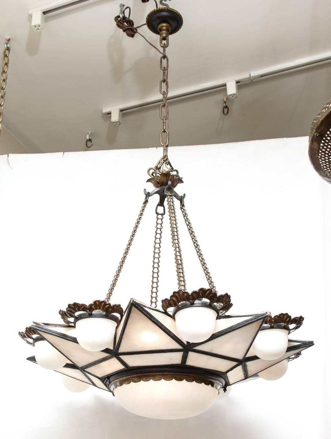 Bronze-Mounted Moorish Style Ceiling Fixture by E.F. Caldwell 2