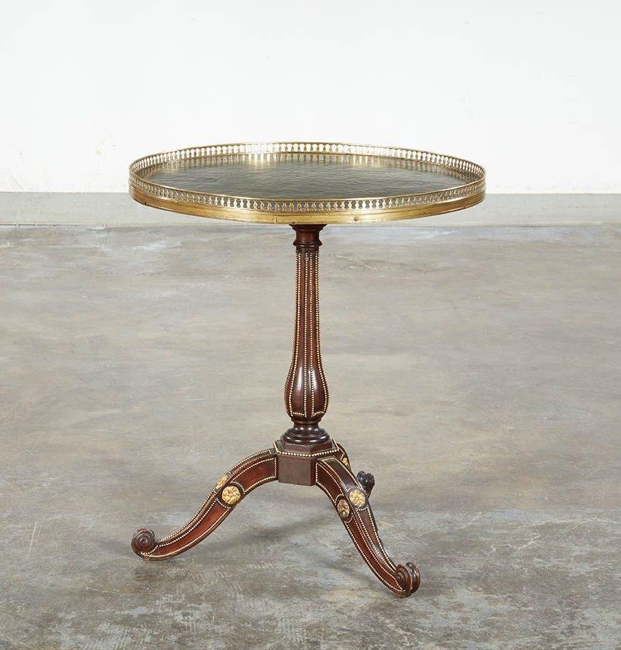 Bronze Mounted Neoclassical Tripod Table For Sale 3