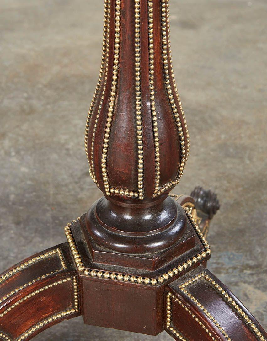Directoire Bronze Mounted Neoclassical Tripod Table For Sale