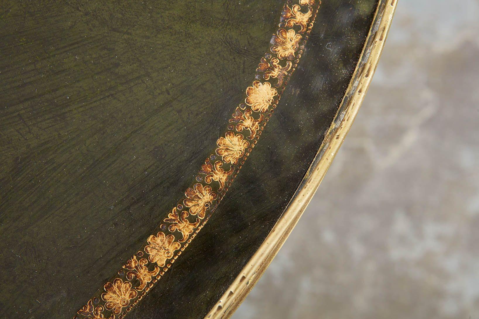 Wood Bronze Mounted Neoclassical Tripod Table For Sale