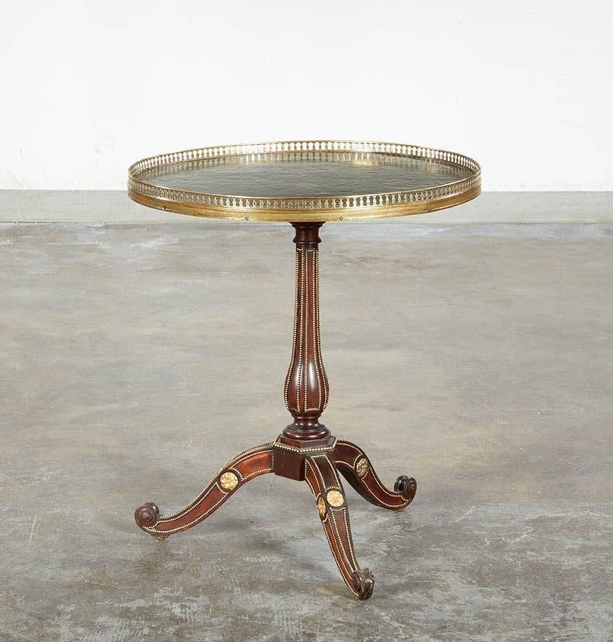 Bronze Mounted Neoclassical Tripod Table For Sale 1