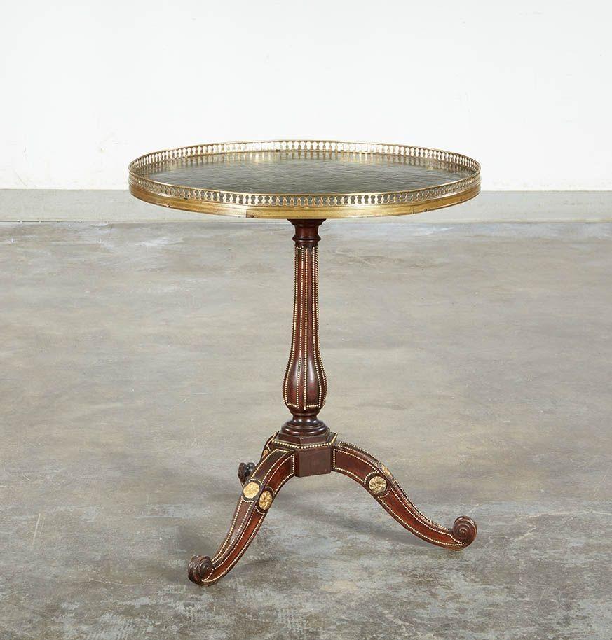 Bronze Mounted Neoclassical Tripod Table For Sale 2