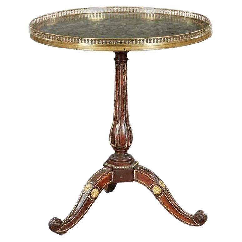 Bronze Mounted Neoclassical Tripod Table For Sale