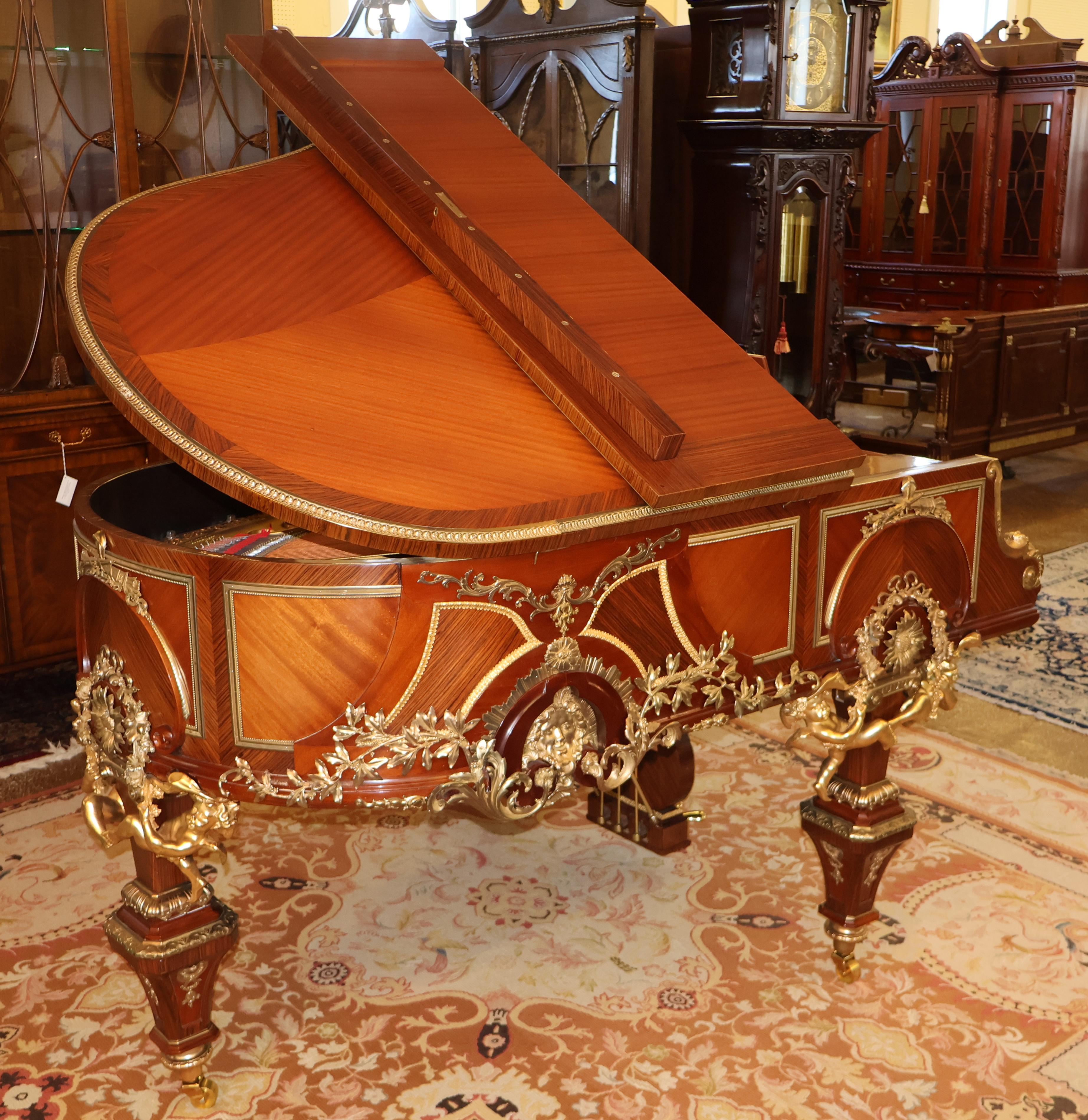Bronzo Pianoforte a coda Steinway Baby Grand con cassa francese montata in bronzo, modello Model No.  Francois Link in vendita