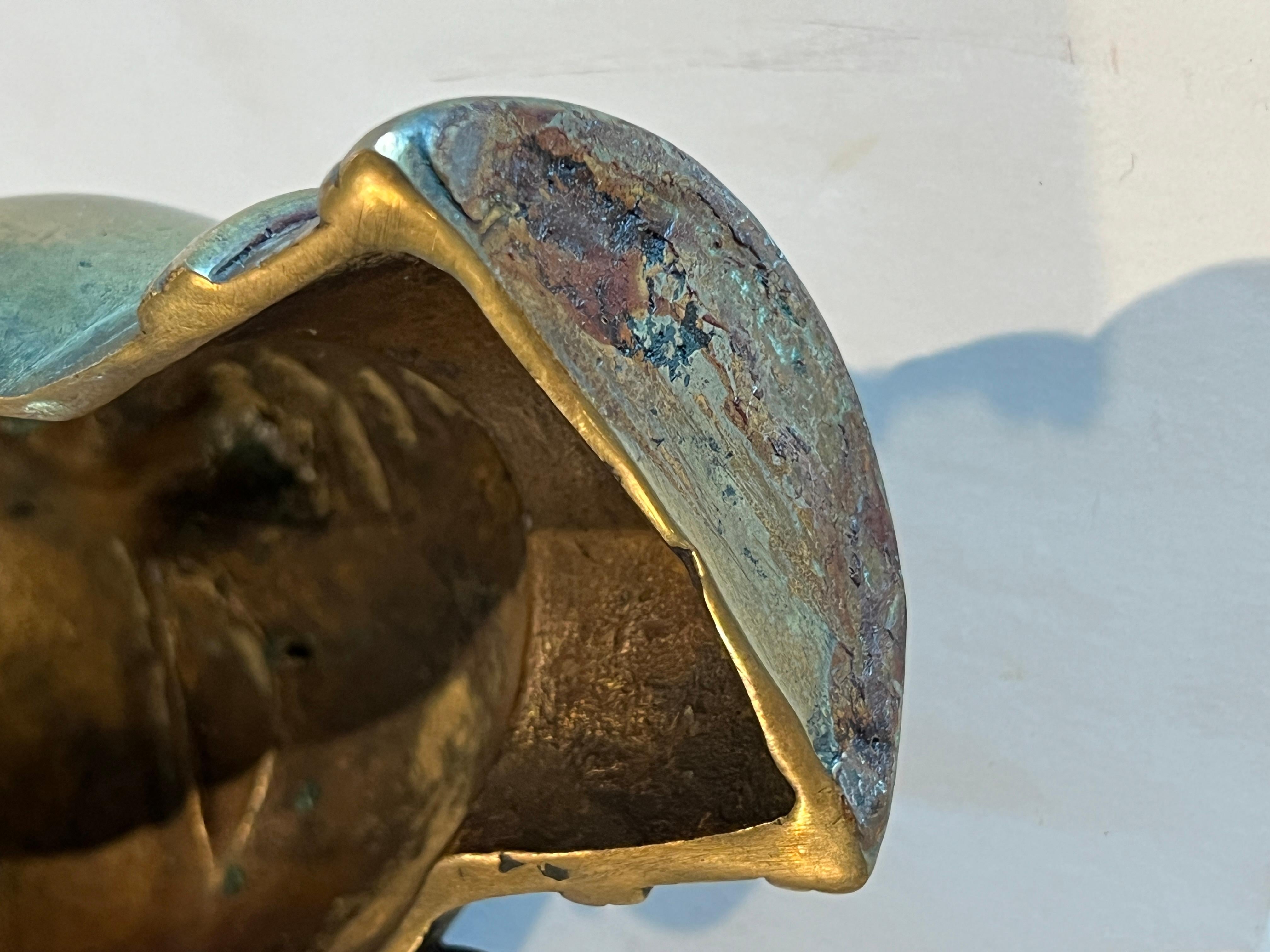 Bronzo Mukhalingam in bronzo a forma di testa, India, XVIII-XIX secolo in vendita