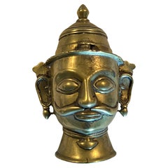 Mukhalingam in bronzo a forma di testa, India, XVIII-XIX secolo