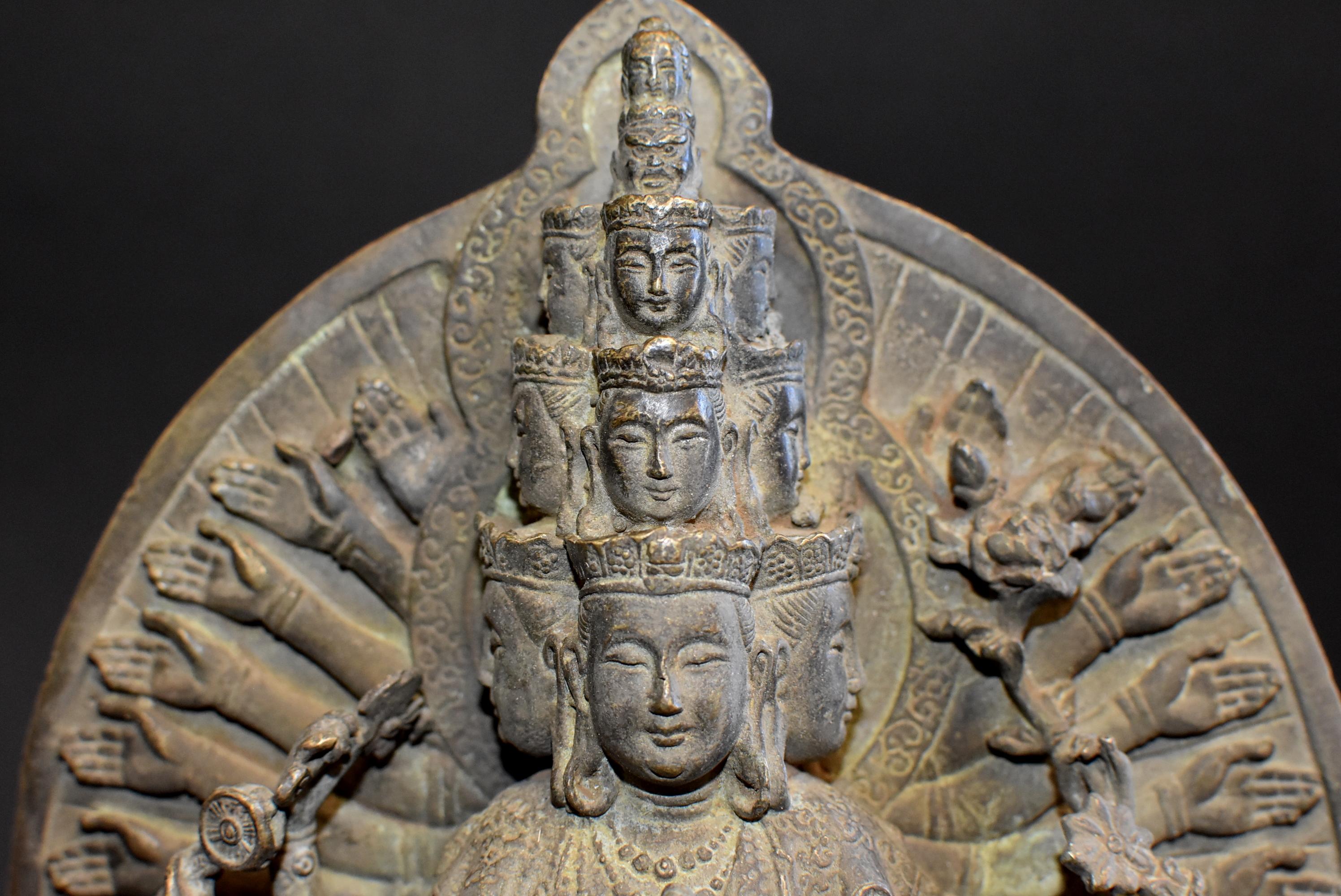 Chinese Bronze Multiple Armed Avalokitesvara Guan Yin Statue, Very Fine For Sale