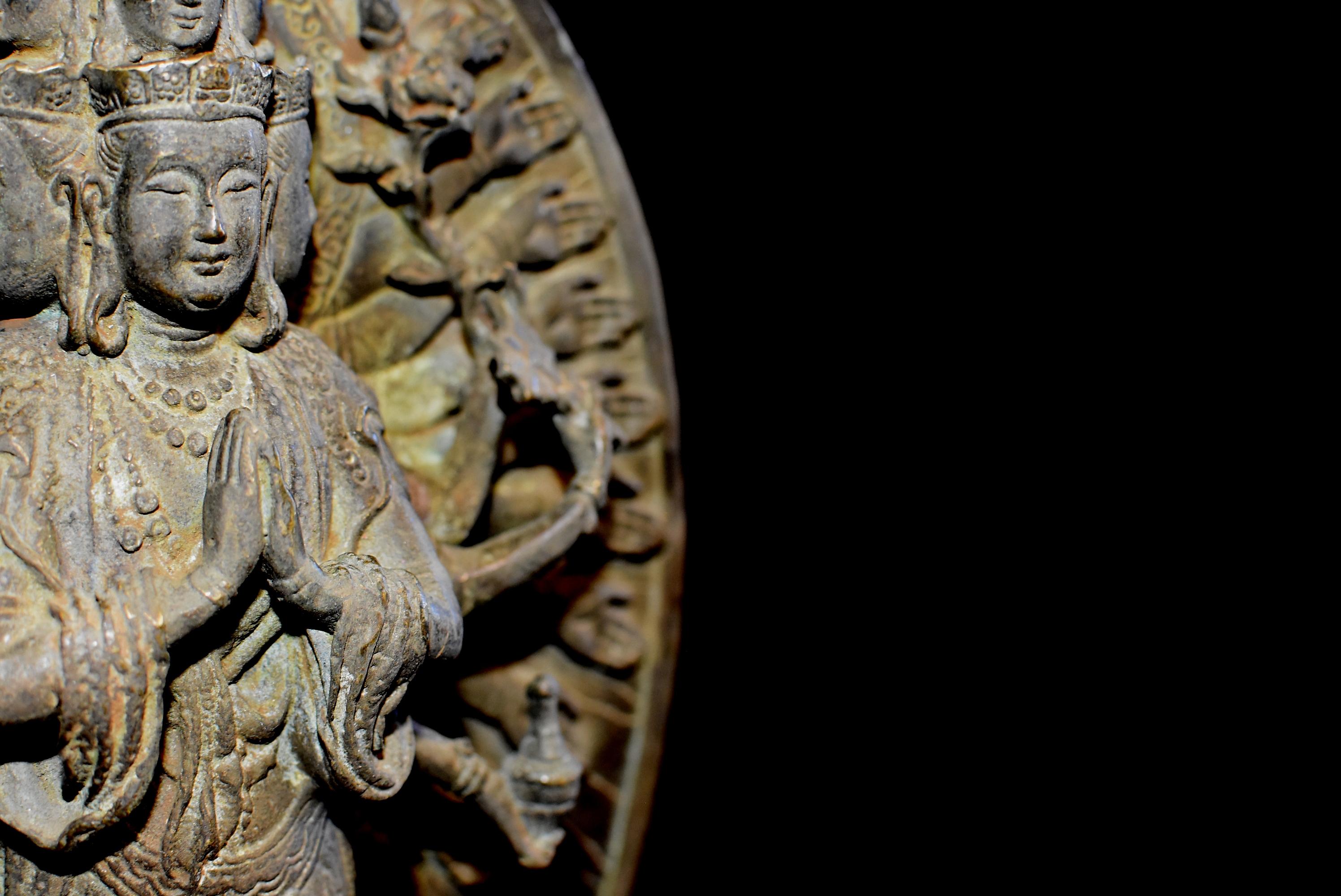20th Century Bronze Multiple Armed Avalokitesvara Guan Yin Statue, Very Fine For Sale