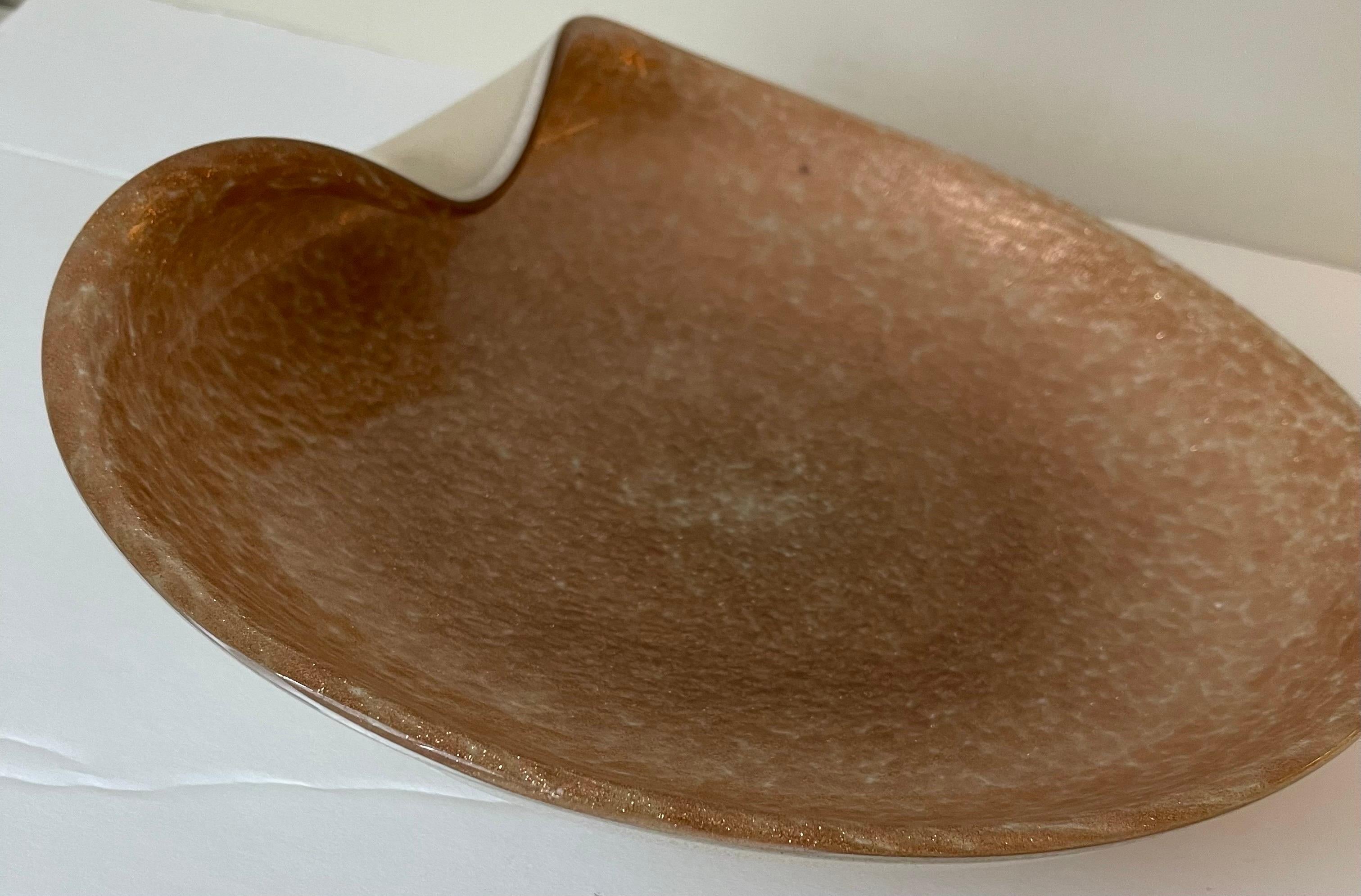 Bronze Murano Glass Ashtray by Barbini For Sale 4