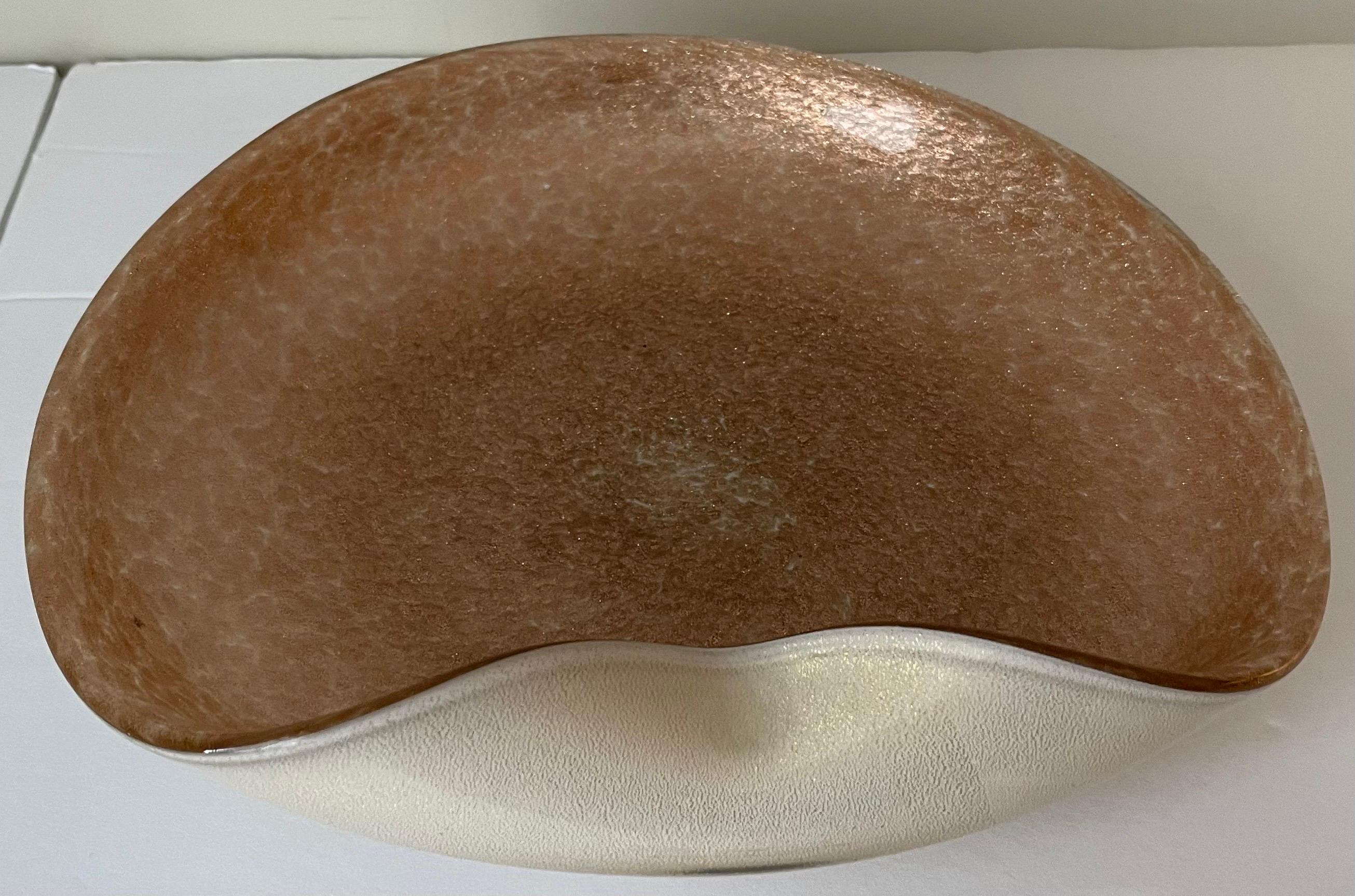 Bronze Murano Glass Ashtray by Barbini In Good Condition For Sale In Stamford, CT