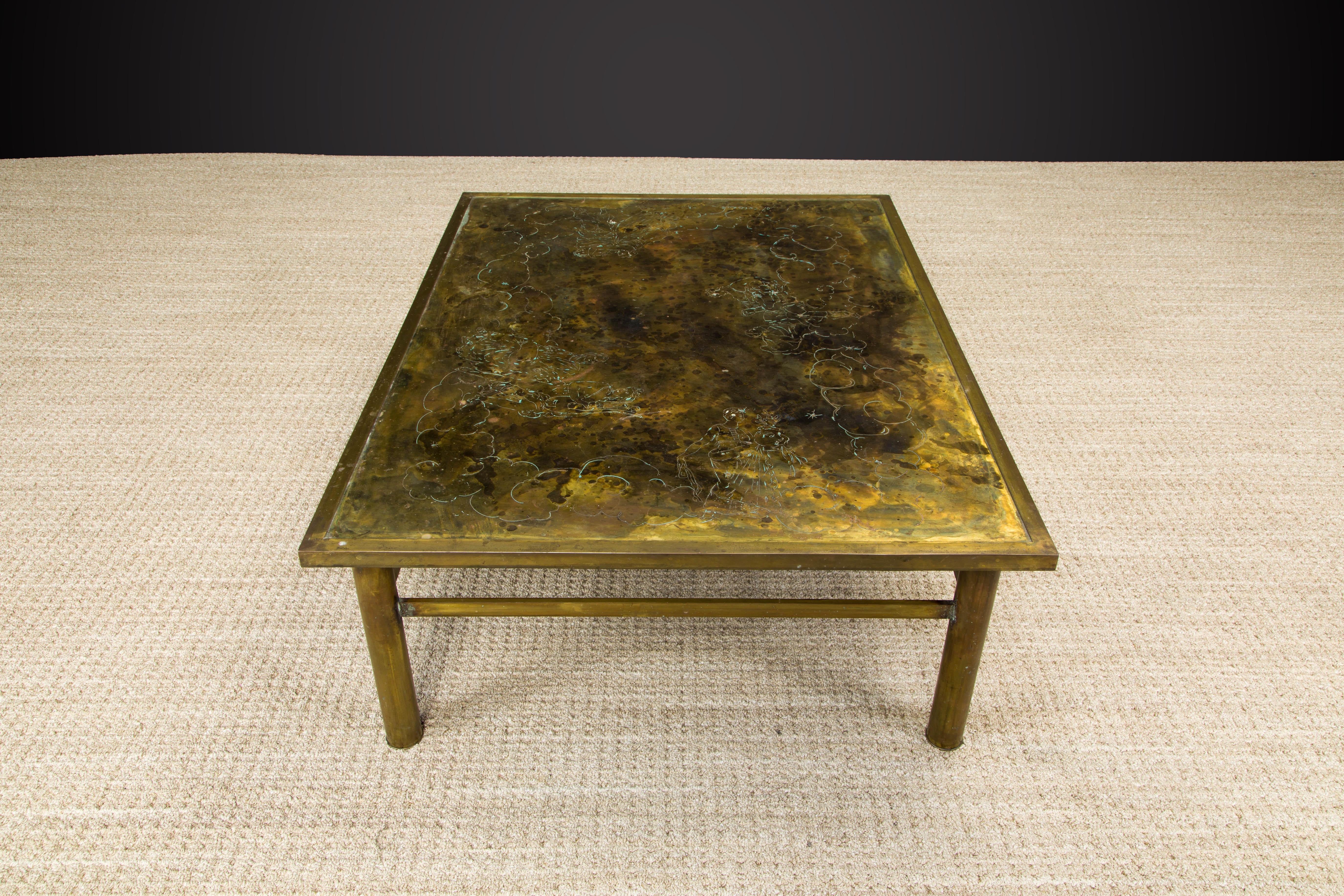 Bronze 'Muses' Cocktail Table by Philip & Kelvin Laverne, 1960s, Signed 3