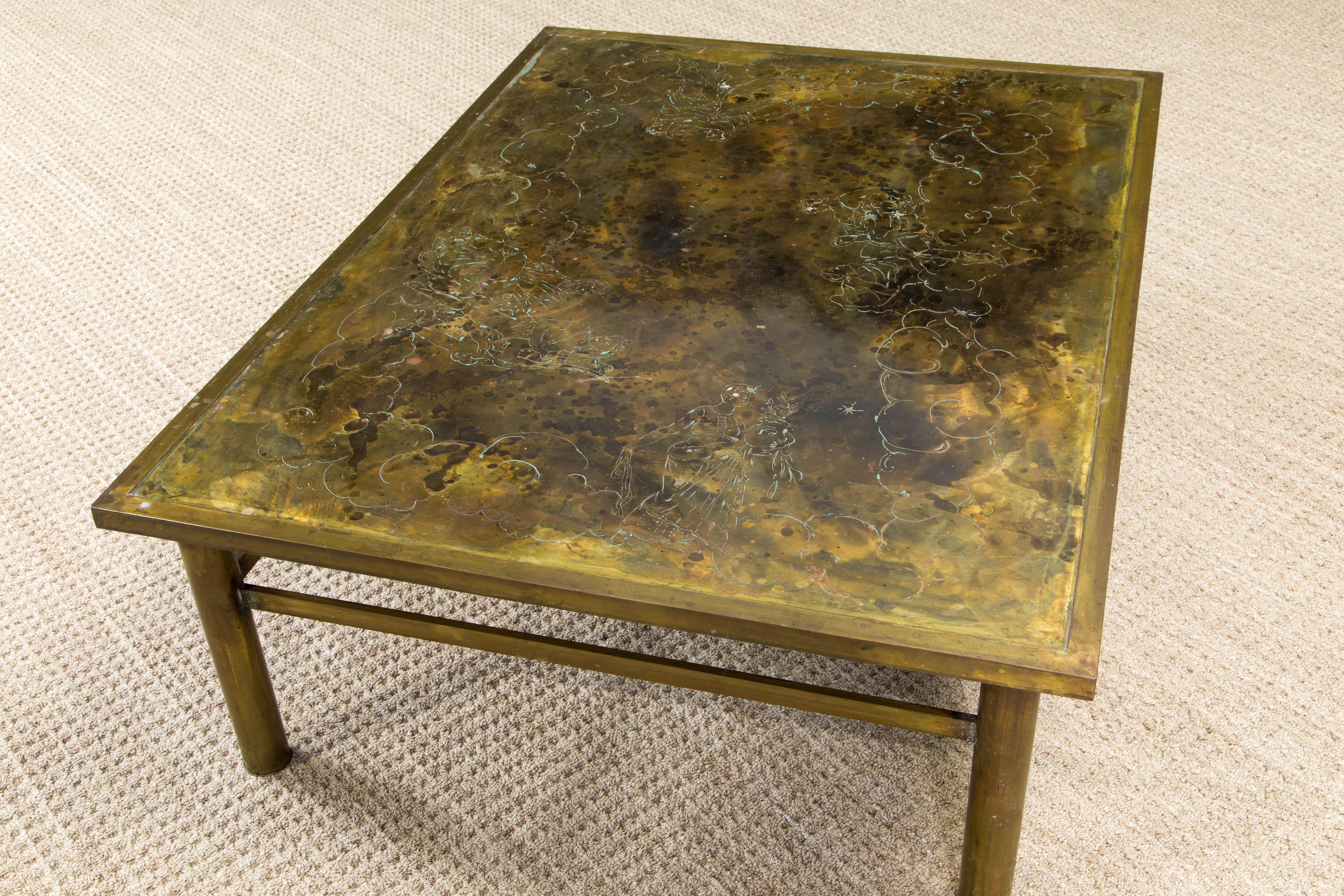 Bronze 'Muses' Cocktail Table by Philip & Kelvin Laverne, 1960s, Signed 6