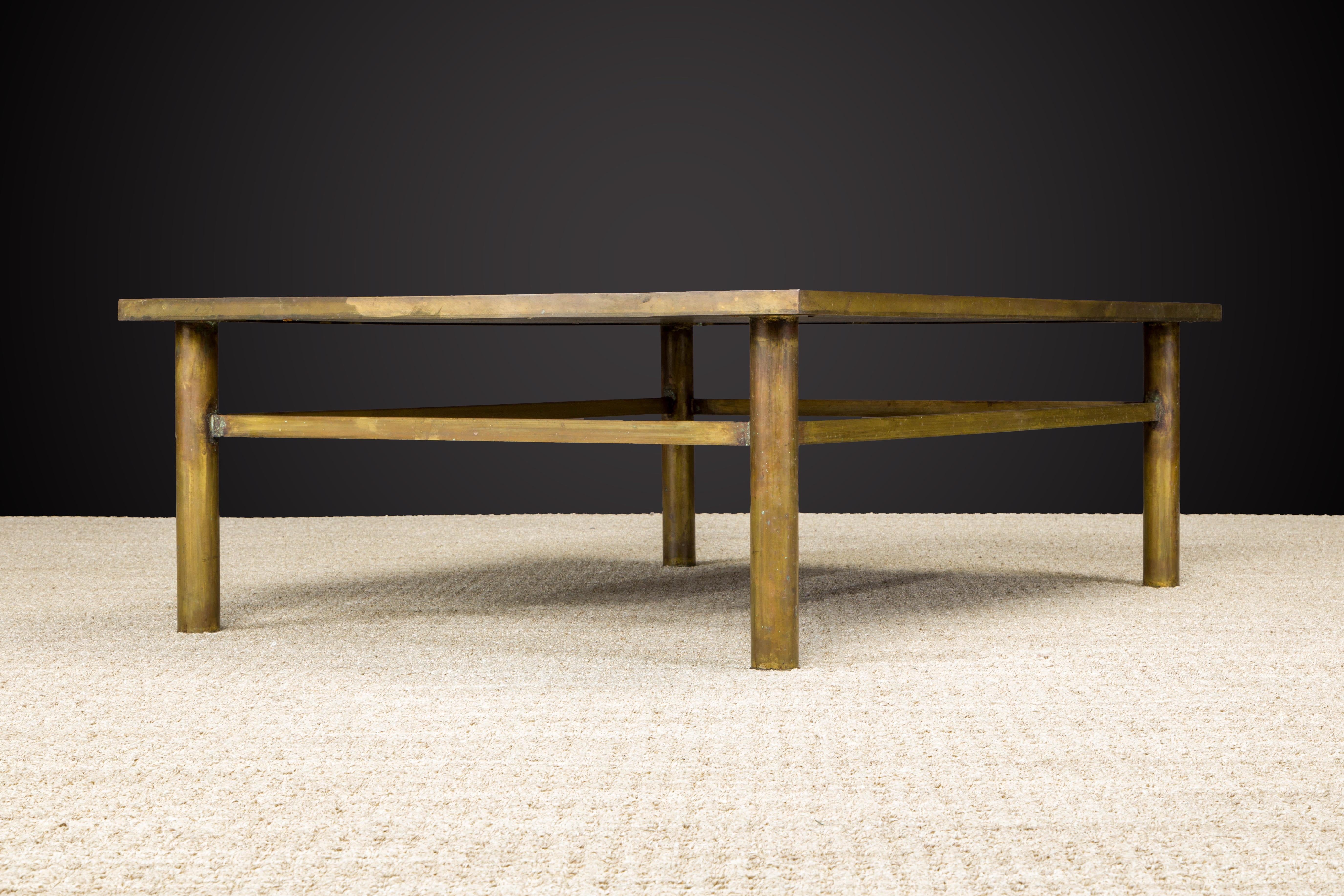 Mid-20th Century Bronze 'Muses' Cocktail Table by Philip & Kelvin Laverne, 1960s, Signed