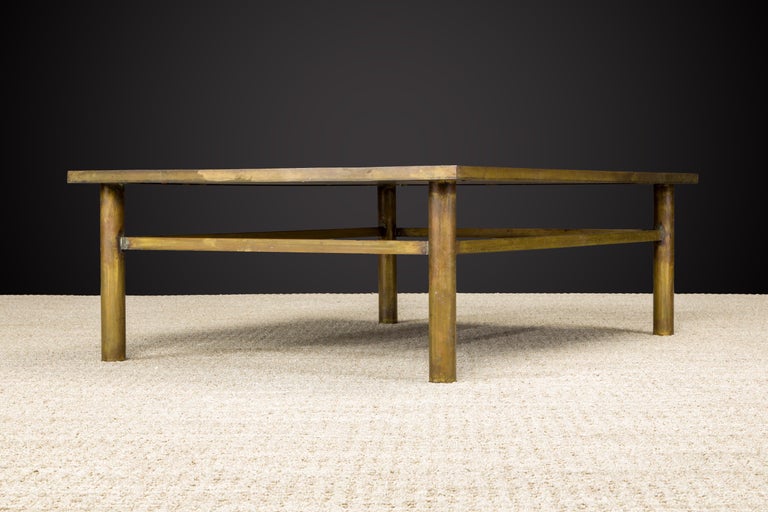 Mid-20th Century Bronze 'Muses' Cocktail Table by Philip & Kelvin Laverne, 1960s, Signed For Sale