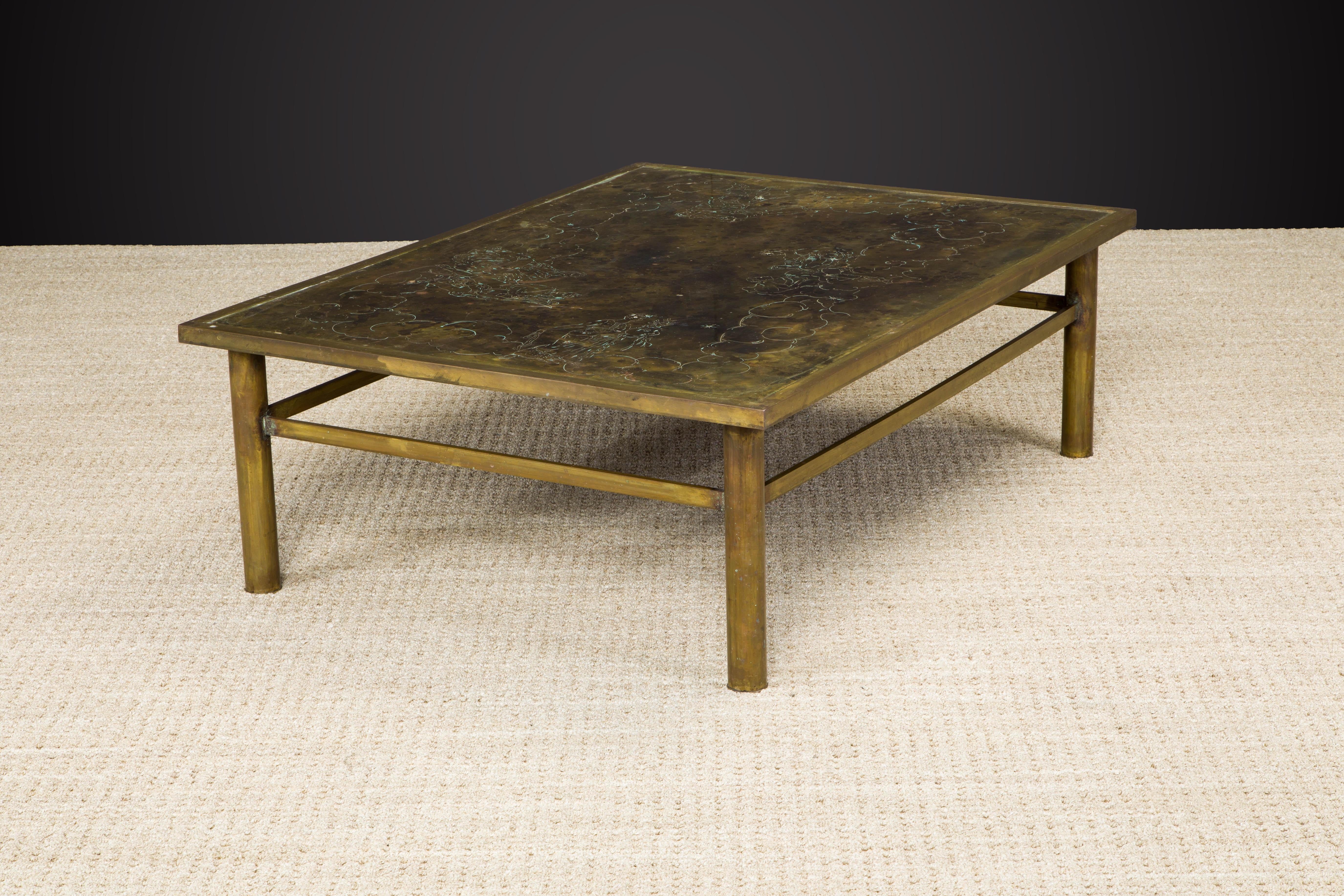 Bronze 'Muses' Cocktail Table by Philip & Kelvin Laverne, 1960s, Signed 1