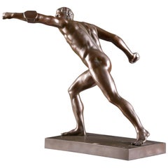 Le guerrier nu en bronze le « gladiateurghese », « 1 », fin du XIXe siècle