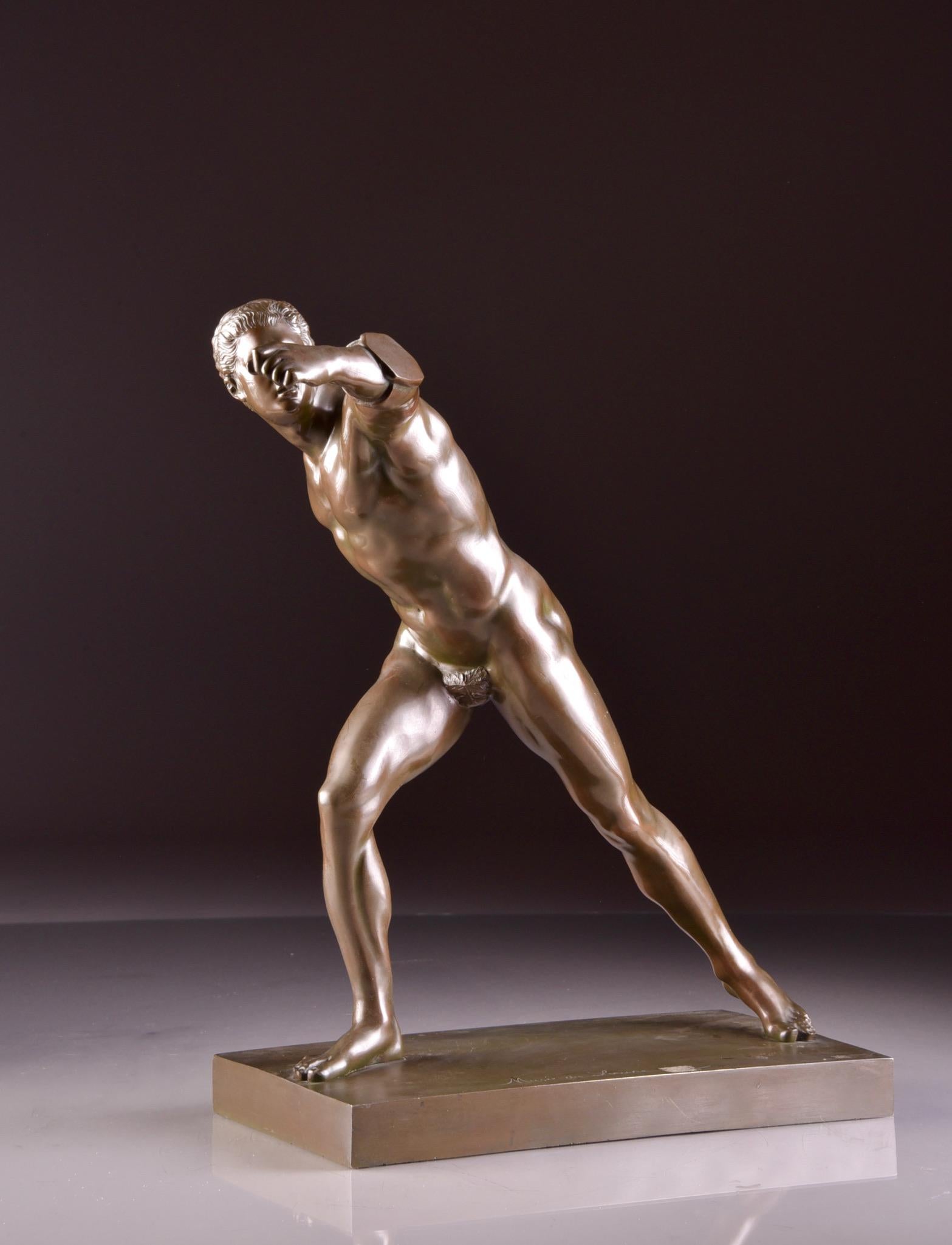 Neoclassical Bronze Naked Warrior the 