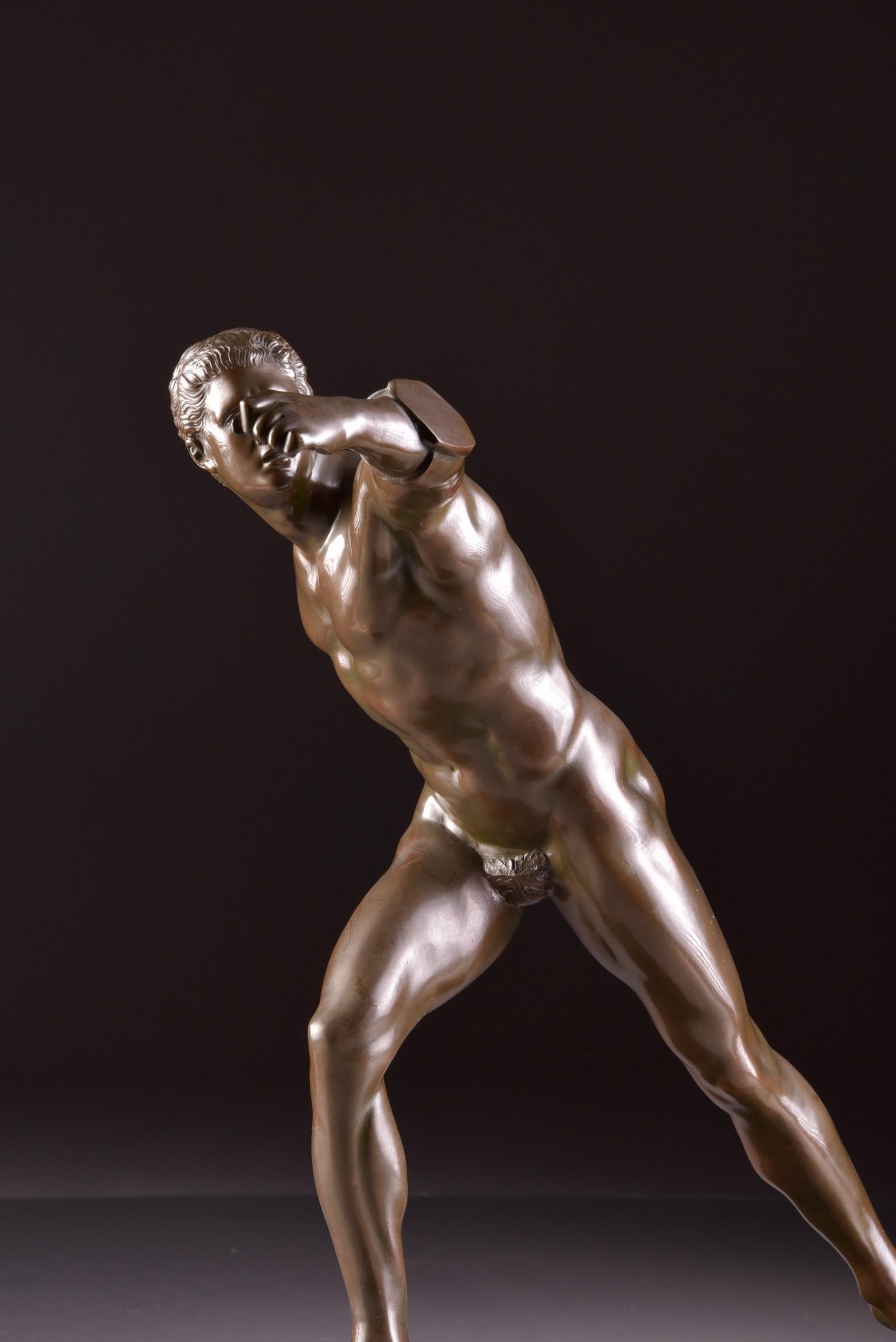 French Bronze Naked Warrior the 