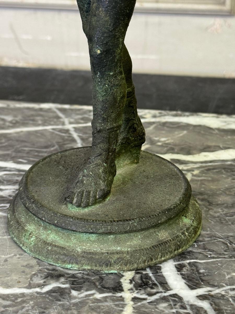 Bronze Narcissus Based on the antique, excavation patina, 19th century For Sale 1