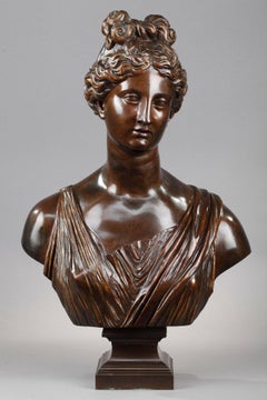 Bronze Neo-Classical Bust of a Woman, 19 Century