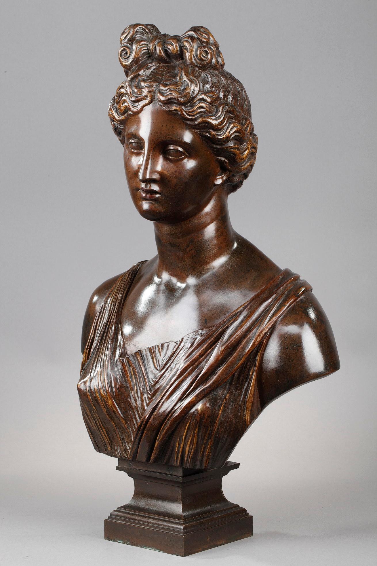 Bronze Neo Classical Bust Of A Woman 19 Century For Sale At 1stDibs