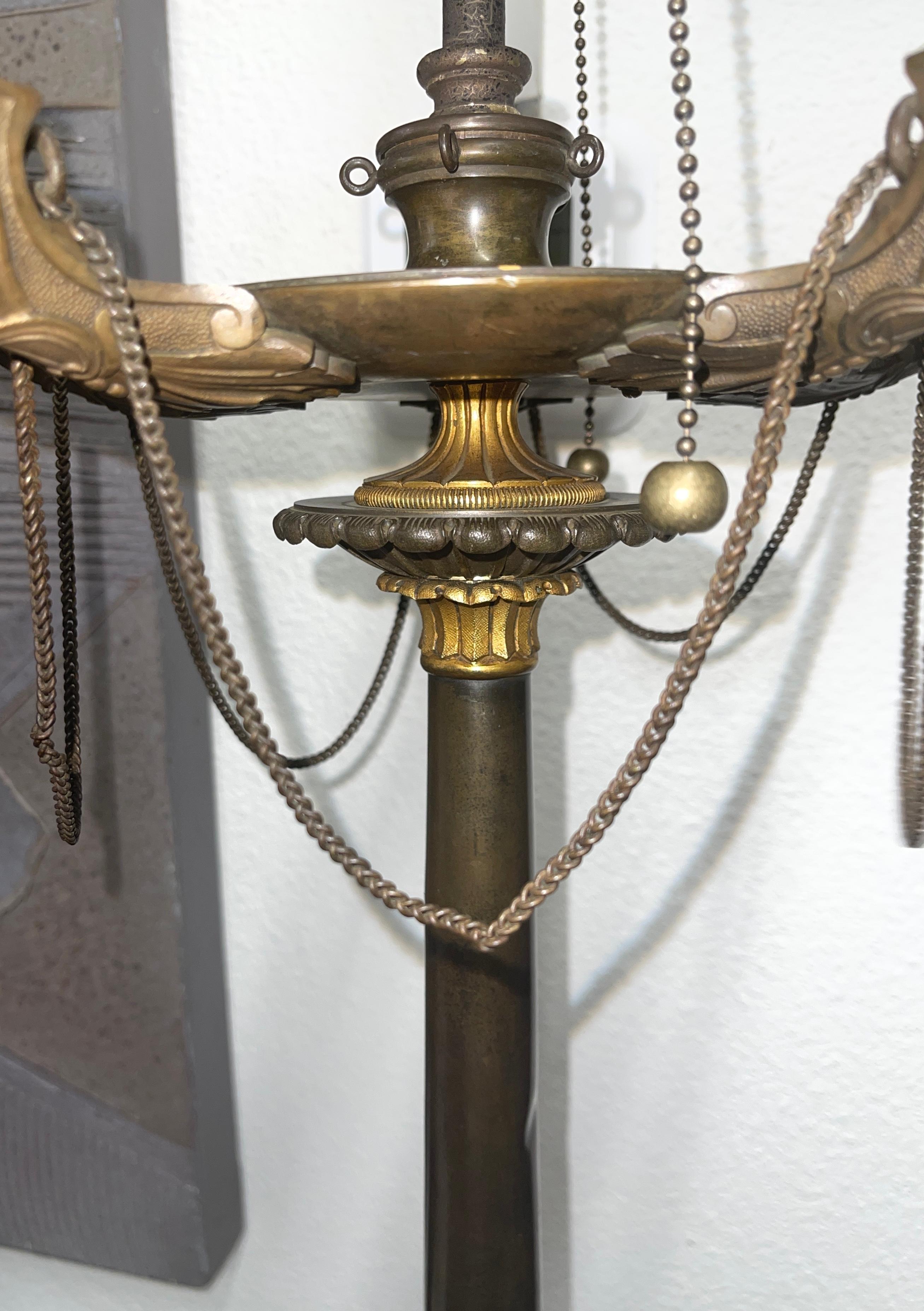 Lampe Grand Tour néoclassique en bronze en vente 4