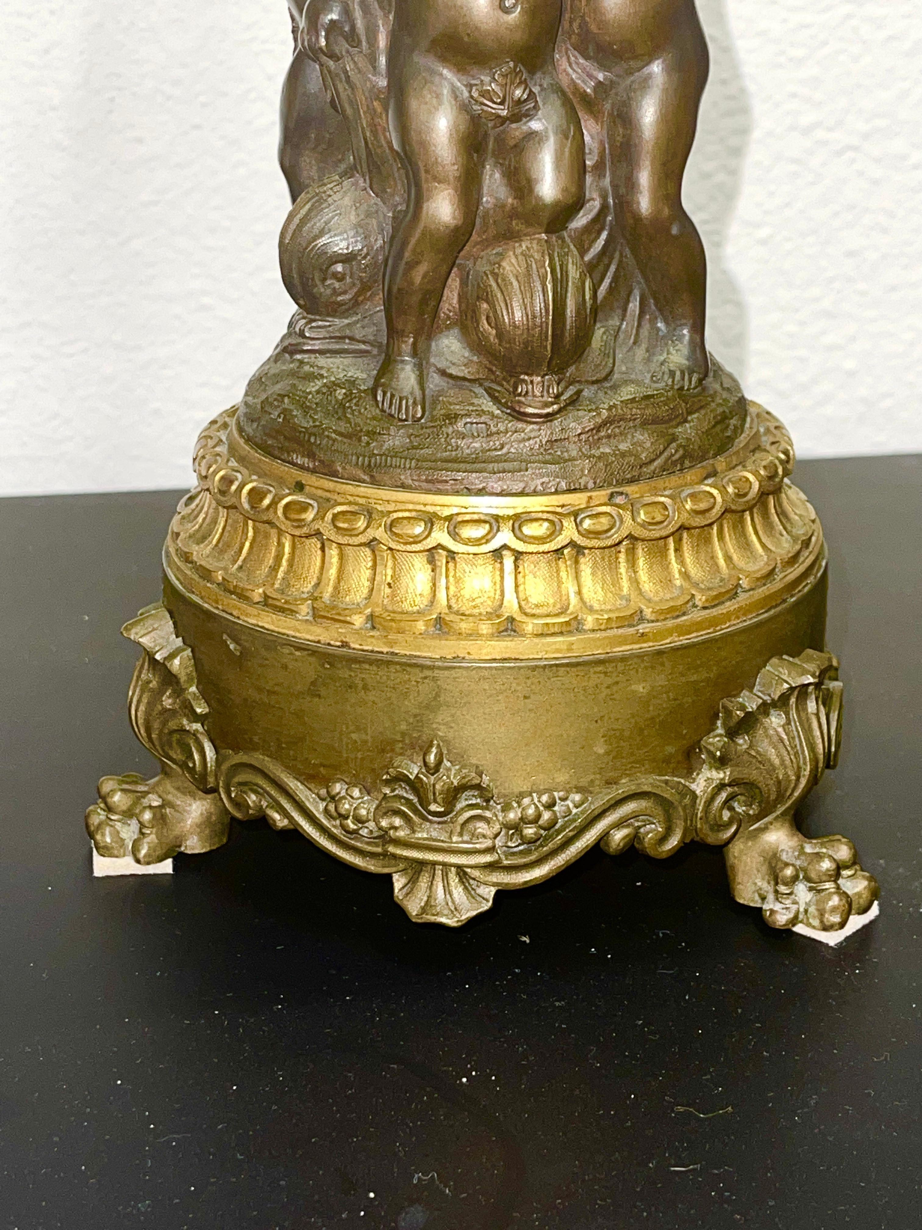 20ième siècle Lampe Grand Tour néoclassique en bronze en vente