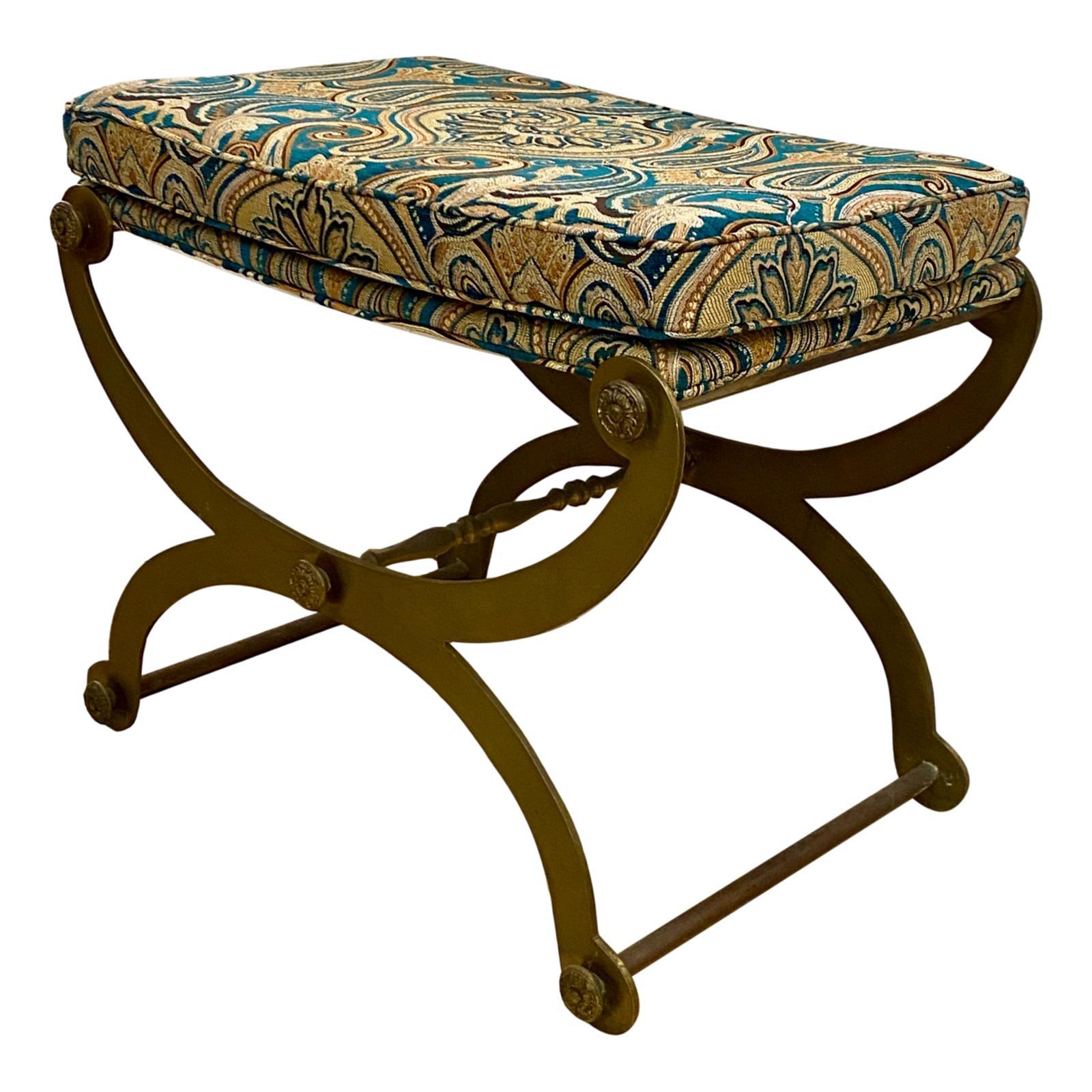 French Bronze Neoclassic Style Stool For Sale