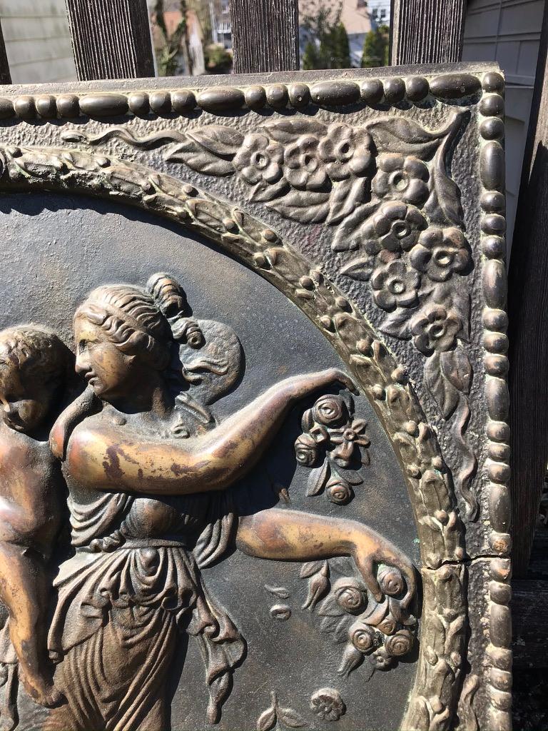 Neoclassical Cast Iron Relief of Day by Bertel Thorvaldsen In Good Condition In Stamford, CT