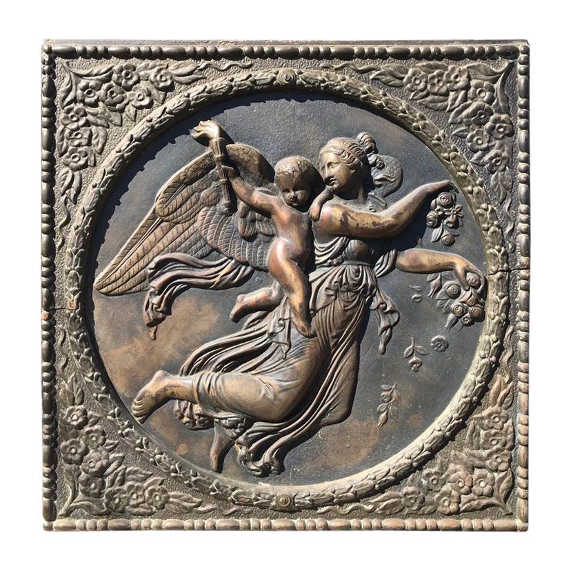 Neoclassical Cast Iron Relief of Day by Bertel Thorvaldsen