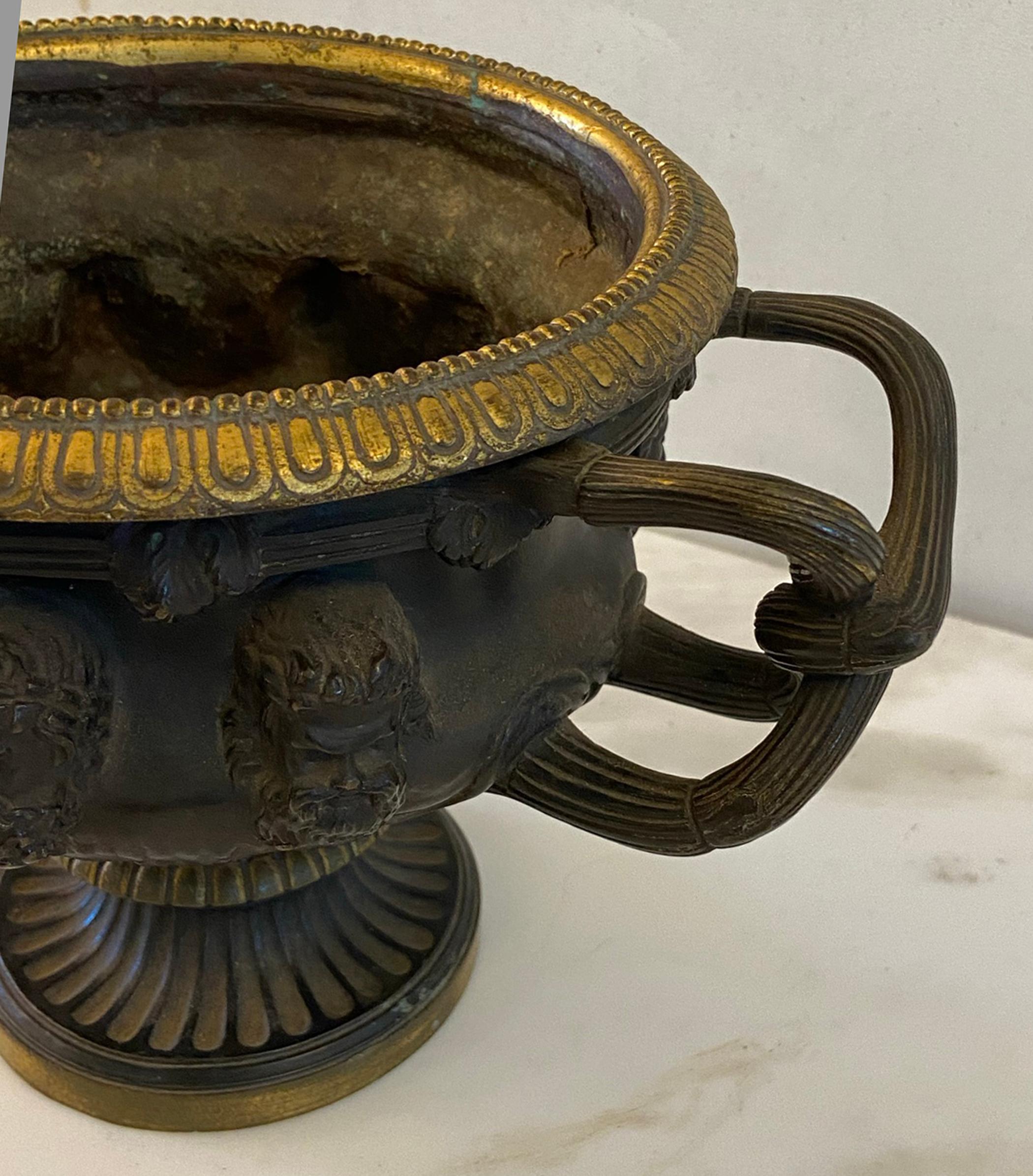 Neoclassical Revival Bronze Neoclassical Warwick Vase Urn